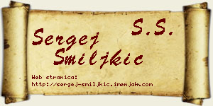 Sergej Smiljkić vizit kartica